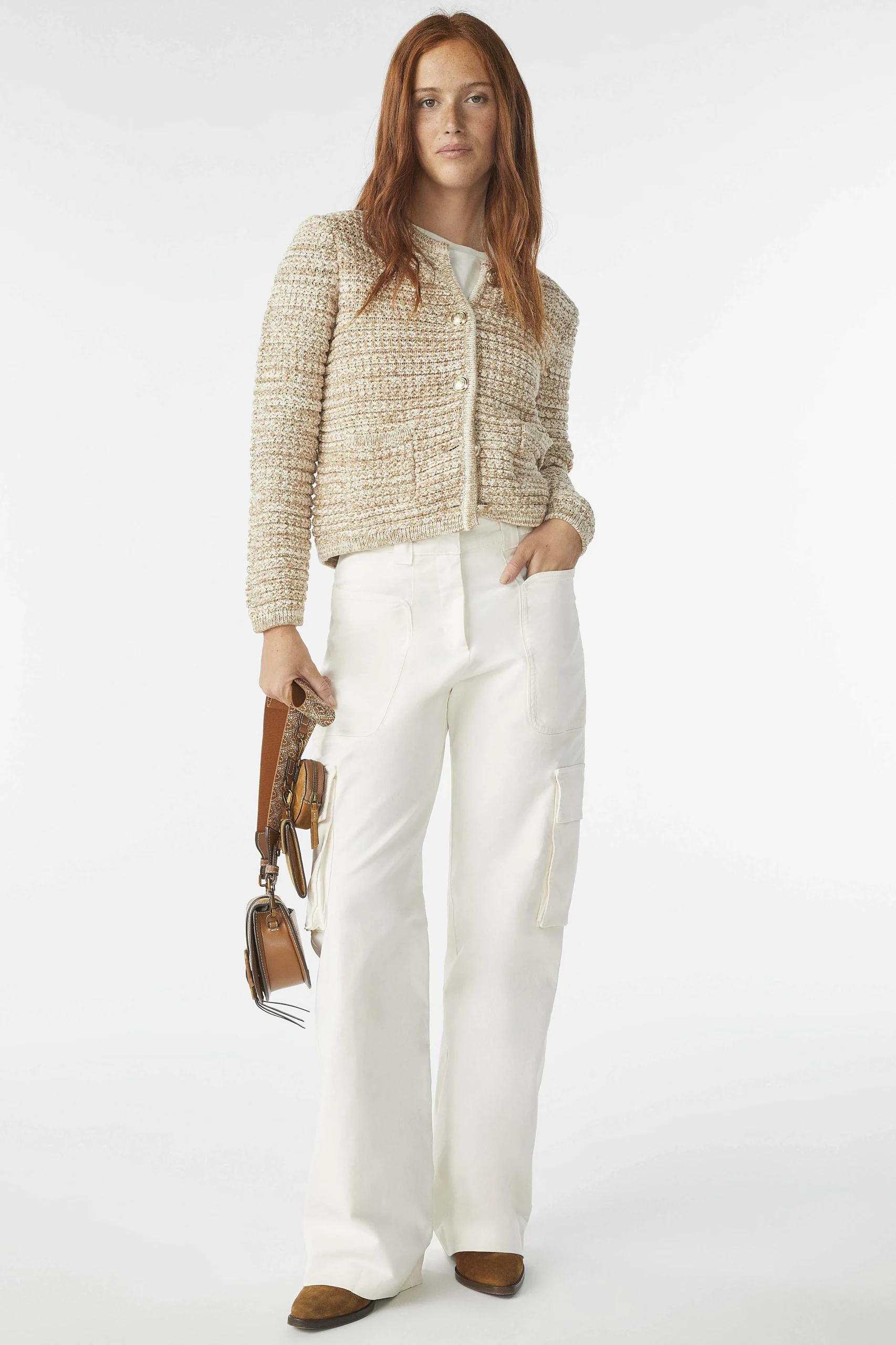 Jacke & Mantel|Ba&Sh Langarmelige Strickjacke