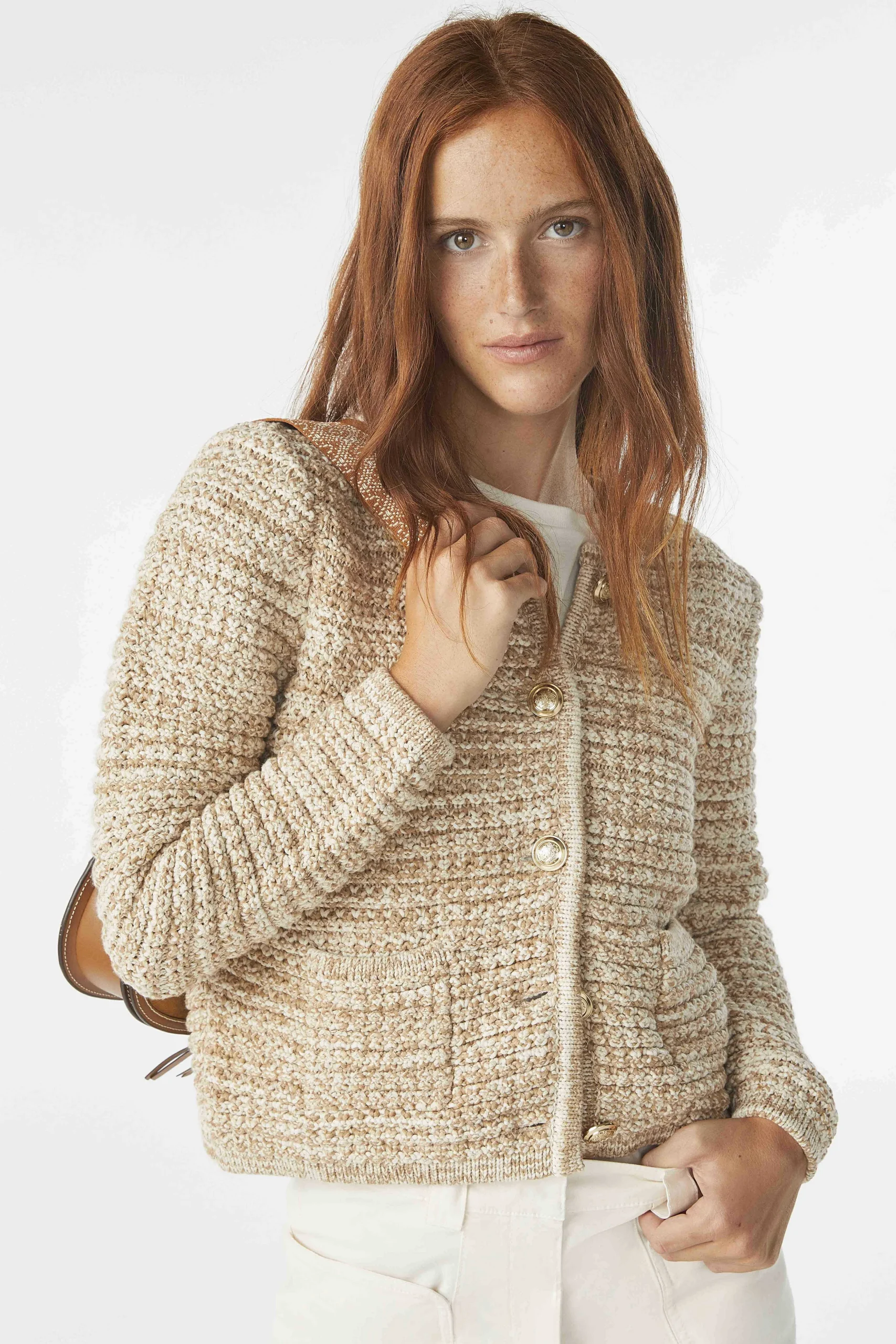 Jacke & Mantel|Ba&Sh Langarmelige Strickjacke