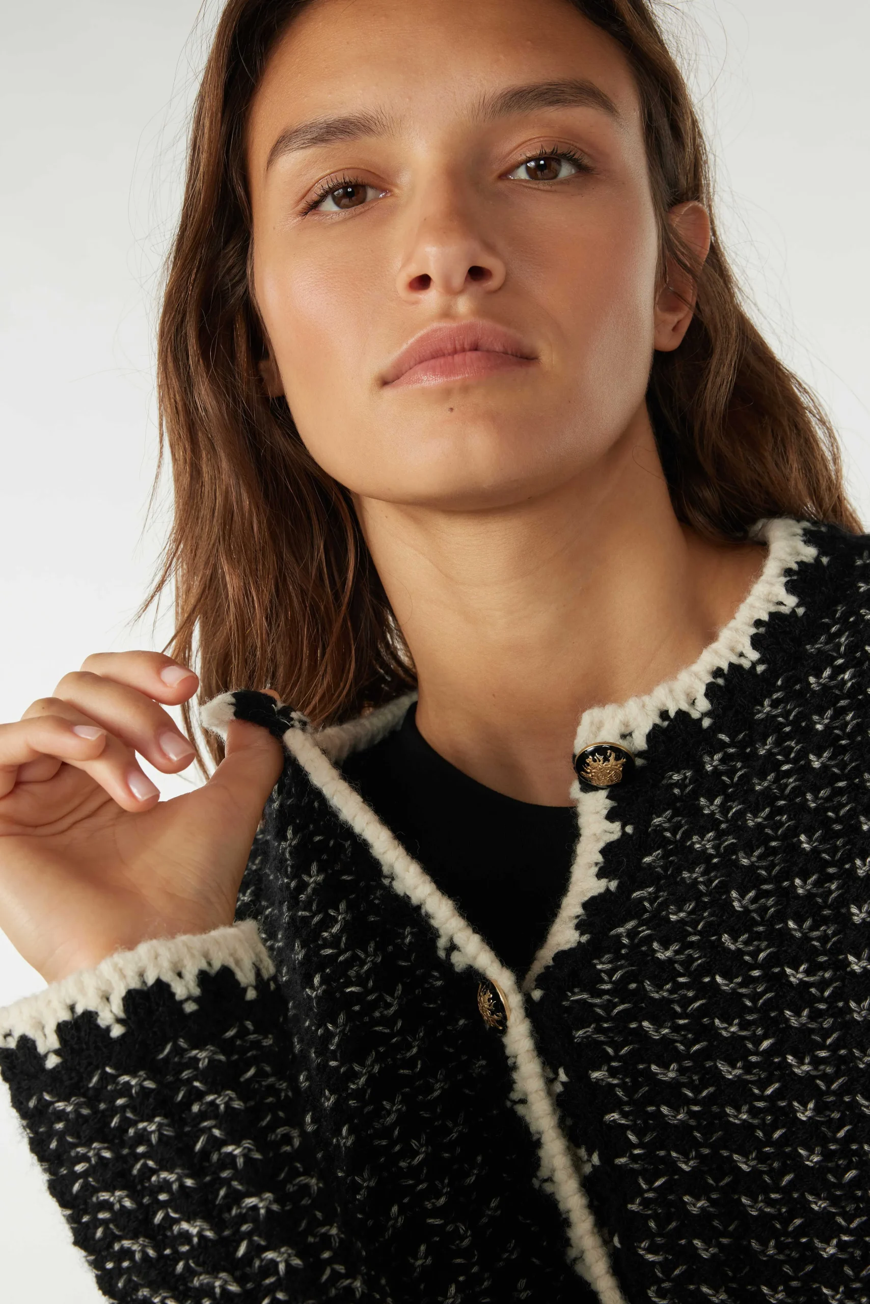 Jacke & Mantel|Ba&Sh Langarmelige Strickjacke
