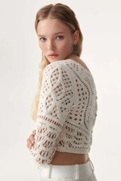 Pullovers & Strickjacke|Ba&Sh Spitzencardigan